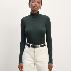 Everlane Forest Green Turtleneck Bodysuit